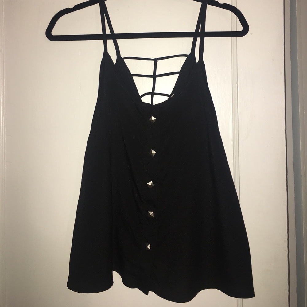 Black chiffon going out tank